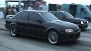 Lotus Omega Carlton Vs. Mercedes E55 AMG Drag Race [1/4 Mile]