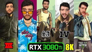 RTX 3080 Ti | GTA Franchise (3D Games) - III, VC, SA, IV, V, Definitive Editions - 8K