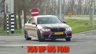 750+HP Stage 2 BMW M5 F90 Competition - DONUTS, Powerslides, Accelerations, LOUD REVS And More!