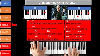 Johnny Hallyday   L'envie Tutoriel Piano