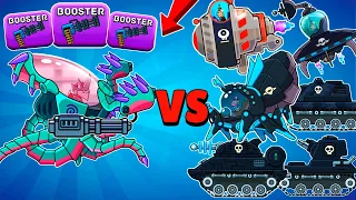 TANK KRAKEN and NEW BOOSTER MACHINE GUN VS ALL BOSSES in Hills of Steel