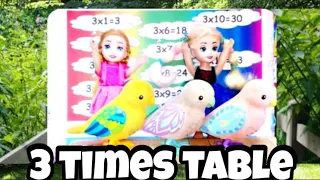 Learn the 3 times table for kids- Dolls in wonderland UK