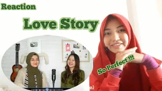 Eltasya Natasha | Reaction to Cover "Love Story" from Warga +62 Mah Bebas | Indonesia (Aceh)
