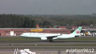 Air Canada A330 landing and take off from/to Montreal