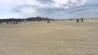 Burning Man 2015 - Charlie the Unicorn bike-by