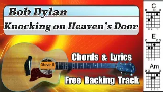 ❤️ Knocking On Heaven’s Door  - Bob Dylan - Cover - Free Backing Track -Chords and Lyrics #shorts