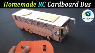 How to Make a Remote Control Bus At Home || Homemade RC Bus || DIY Cardboard Bus