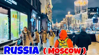 NEW YEAR WEATHER IN MOSCOW🥶, Walking Tour, Arbats Streets || Stroll in 4K