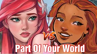 Animation : Jodi Benson ft Halle Bailey "Part Of Your World" | The Little Mermaid, Ariels duet