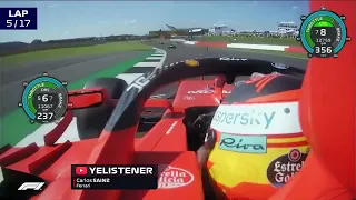 Carlos Sainz uses hit 356km/h - Highest Silverstone Speed Ever