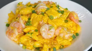 Why are the shrimp and eggs in the restaurant so delicious?It turns out that the method is so simple