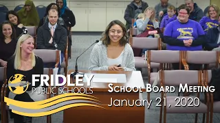 Fridley School Board Meeting - January 2020