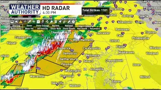 Tracking severe storms moving into Maryland