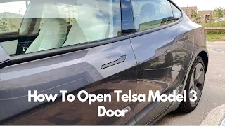 How to open Tesla Model 3 door #shorts #tesla #teslamodel3