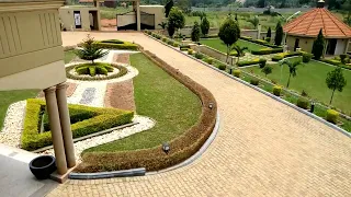 Compound landscaping in Uganda.