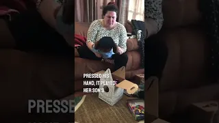 This mom was gifted a teddy bear with her son’s voice inside who passed away ❤️