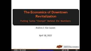 The Economics of Downtown Revitalization:Putting Some “Oomph” Behind the Numbers