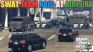 GTA 5 | Swat Team Raided at Airport to Arrest Michael | Security Protocol | Game Loverz