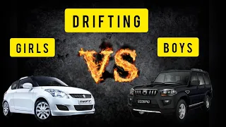 Girls Vs Boys In Drifting 🔥|| Indian Cars Simulator 3D|| Gameversal || Swift Vs Scorpio||