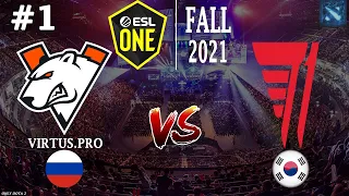 НЕВЕРОЯТНЫЙ МАТЧ С НЕВЕРОЯТНОЙ РАЗВЯЗКОЙ! | VP vs T1 #1 (BO2) ESL One Fall