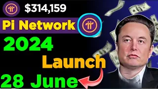 Big Announcement 💥 Pi Network Open Mainnet Launch Date 28 June 😱 1Pi = $314,159 🤑🎉 #bitcoin #crypto