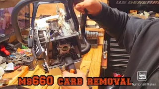 HOW TO REMOVE AND REINSTALL STIHL MS660 Carburetor ON HOLZFFARMA G660 OR ANY 660