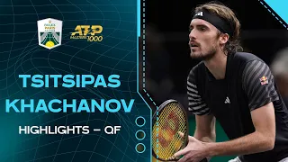 🇬🇷 Stefanos Tsitsipas vs Karen Khachanov Quarter-final Highlights | Rolex Paris Masters 2023