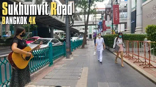 2022 Most Major Road of Bangkok | Sukhumvit Road Walking Tour | Bangkok Thailand | 4K