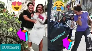 (BUSHMAN AND TRASHMAN) HOMBRE ARBUSTO Y HOMBRE BASURA Hacen Brincar y gritar a todas las personas 🤣😅