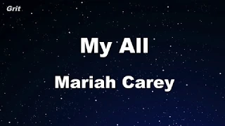 My All - Mariah Carey Karaoke 【No Guide Melody】 Instrumental