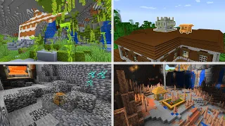 Mega RZADKIE Rzeczy w Minecraft! Połączone Struktury! Bujna Posiadłość!