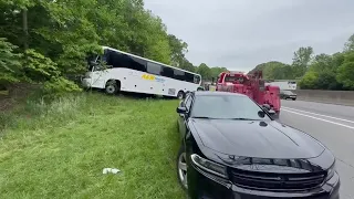 Ground video of crash involving charter buses carrying Upstate students