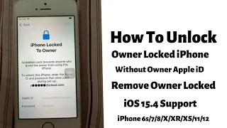 Remove Owner Locked From Every iPhone Without Owner Or Apple iD✔ Fast Unlock iCloud Activation Lock