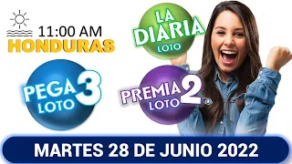 Sorteo 11 AM Resultado Loto Honduras, La Diaria, Pega 3, Premia 2, MARTES 28 DE JUNIO 2022