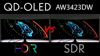 QD-OLED AW3423DW HDR Vs SDR Alienware Ultrawide Monitor