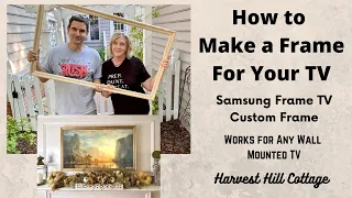 How to Make a Frame for Your TV, Samsung Frame TV, Custom Frame, Mantle Decor, DIY Home Decor