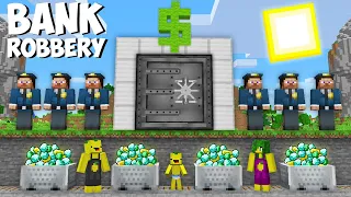 Why did MY FAMILY STEAL ALL TREASURES FROM THE BANK in Minecraft ? MY FAMILY ROB BANK !