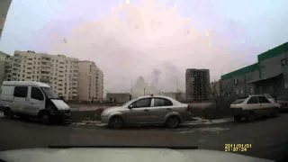 Мариуполь обстрел Градом Записал регистратор  24 01 2015