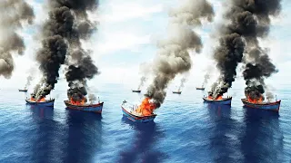 US Coast Guard Blows Up Hundreds China Illegal Fishing Vessels After They Challenged in SCS