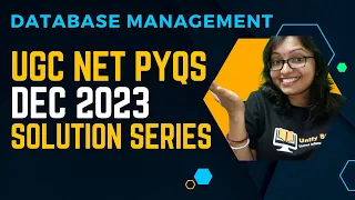 DBMS -UGC NET PYQs DEC 2023 | UGC NET Previous Years Dec 2023 CS #ugcnetpyq #computerscience