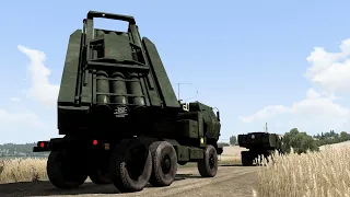 Ukraine Long Range Multiple Rocket Systems HIMARS Destroyed Russian Helicopter Troops - ARMA 3