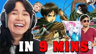 Gigguk's MASTERPIECE | Attack On Titan in 9 Min Reaction