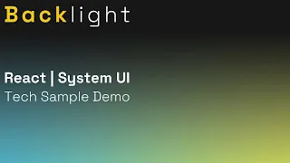 Tech Sample Demo | React + System UI (Theme UI/styled-components)