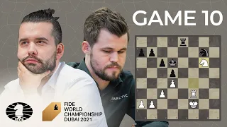 FIDE World Chess Championship Game 10 | Carlsen vs. Nepo