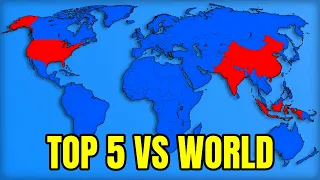 What If The 5 Most Populated Countries Went To War With The World?