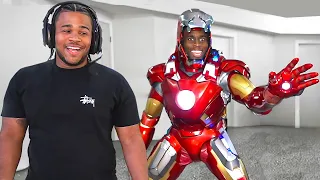 Fanum & Kai Cenat Build Real Life Iron Man Suit..