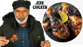 Tribal People Try Jamaican Jerk Chicken