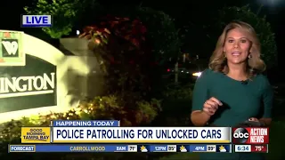 Clearwater police canvassing for unlocked cars