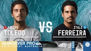 Filipe Toledo vs. Italo Ferreira - Round Three, Heat 4 - Quiksilver Pro Gold Coast 2018