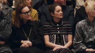 Marion Cotillard and Carole Bouquet at the Spring Summer 2023 Haute Couture show — CHANEL Shows